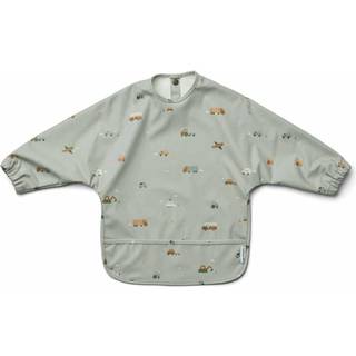 LIEWOOD Merle Cape Hagesmæk med Tryk, Vehicles/Dove Blue