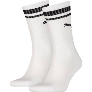 Puma Unisex Crew Shirt Heritage Stripe Socks 2 Pack, White, Size 39-42, Clothing - White - 39-42