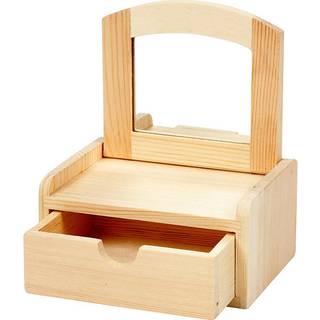 Skuffe med spejl, str. 12x10x6,5 cm, 1 stk.
