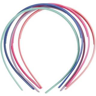 Hårbøjler, Ass. farver, 5 stk Indeholder 5 forskelligt farvede hårbøjler i plast. Hårbøjlerne har en bredde på 8 mm.