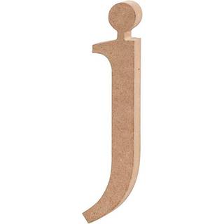 Elegant Træbogstav J - 15,5 cm Høj