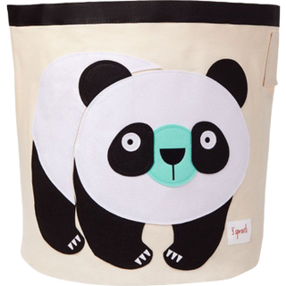 3 Sprouts Opbevaringskurv Rund, Panda