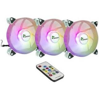 Inter-Tech Argus RS-06 RGB - Kabinet køler - 120mm - Hvid