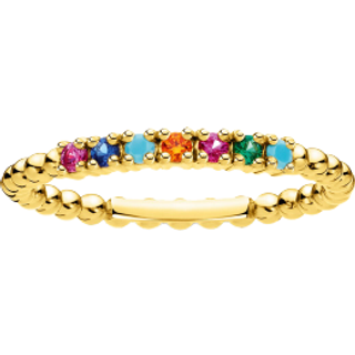 Thomas Sabo TR2323-488-7 Damen-Ring Kugeln mit bunten Steinen