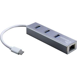 Inter-Tech Argus IT-410-S USB hub - 3 ports - Sølv