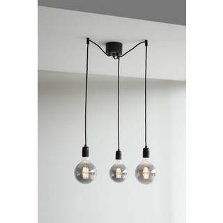 Klyngependel K5 Ø10 - 3 Fatninger - Mat Sort - Nielsen Light
