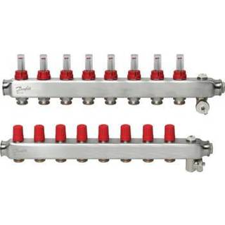 Danfoss SSM manifoldsæt 8+8 m/flowmetre og endestykke
