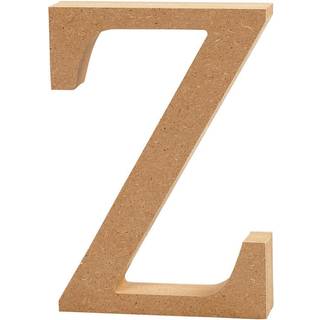 Stort Træbogstav Z - 8 cm H, 1,5 cm Tykkelse
