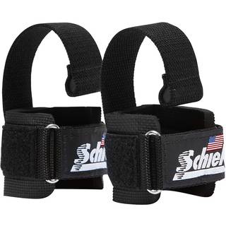 Schiek Power Lifting Straps +Dowel, One Size, Black