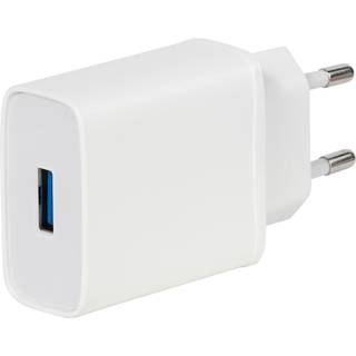 Vivanco Hurtig 1xUSB QC 3.0 18W Hjemoplader Hvid