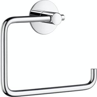 Beslagsboden selvklæbende toiletpapirholder, rund bagplade, krom