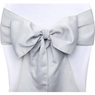 10 stk Satin Sølv Stolebånd - Tilføj et strejf af luksus til dine fester med vores elegante Stolebånd.