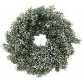 Europalms Fir wreath, snowy, PE, 45cm TILBUD NU snedækket krans