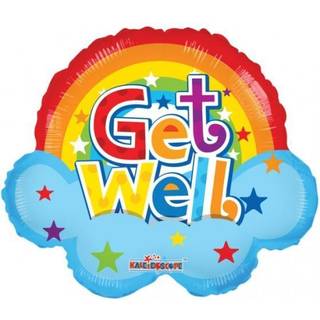 Folieballon Rainbow get well