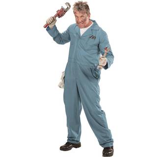 Blå overall kostume