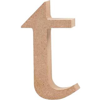 Træbogstav 't' - 10 cm, elegant dekoration