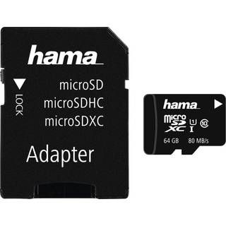 Hama MicroSDXC 64 GB C10 UHS-I 80 mb/s ➞ På lager - klar til levering og afhentning