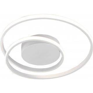 Design loftslampe hvid inkl. LED 3-trins dæmpbar - Krula