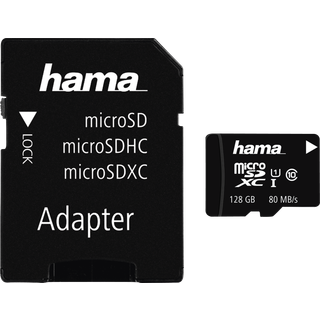 Hama MicroSDXC 128 GB C10 UHS-I 80 mb/s ➞ På lager - klar til levering og afhentning