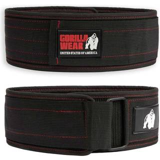 4 Inch Nylon Belt, black/red