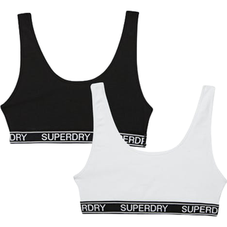 Superdry Grace Super Bralette i økologisk bomuld, 2-pak