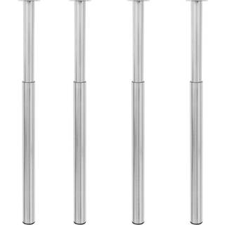 teleskopiske bordben 4 stk. 710 mm-1100 mm sort