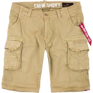 ALPHA INDUSTRIES Herren Cargoshorts braun Slim Fit