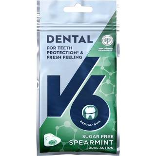 V6 Tyggegummi Dual Action Spearmint 30g