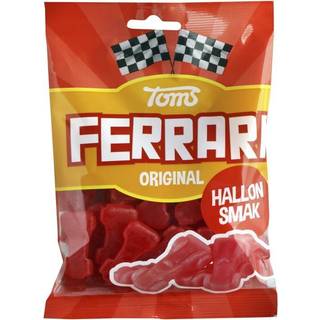 Toms Ferrari Hindbær Original - Bilformede Vingummistykker med Hindbærsmag 130 gram
