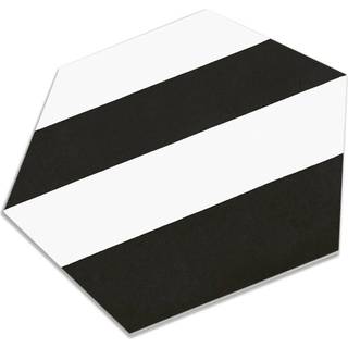 Hexagon Klinker Porto Hex 25  Svart Linje1 25x22 cm