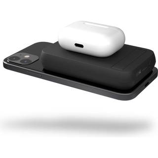 ZENS Magnet 4000 mAh Wireless Powerbank Kickstand and Qi TX Powerbank - Sort - 4000 mAh