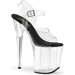 Pleaser Flamingo-808 Clr-Blk/Clr 35