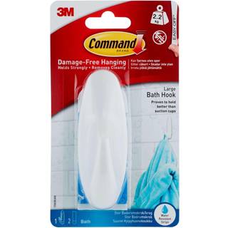 17083 | 3M Command 2,2 kg. stor designerkrog til vådrum - Hvid