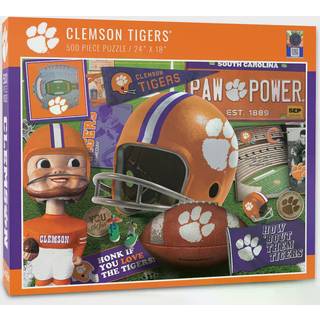 Youthefan NCAA Clemson Tigers Retro Series Puzzle Team Colours 18 X 24