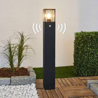 Lucande vejlampe Klemens, 90 cm, sensor, antracit, E27