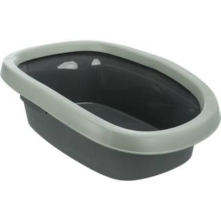 Trixie Carlo cat litter tray with rim 31 × 14 × 43 cm anthracite/grey-green