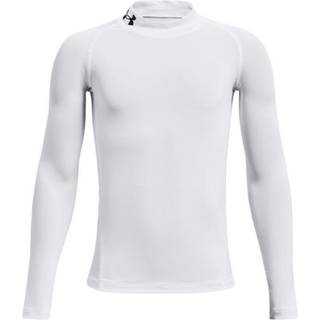 HeatGear Boys' Mock Long Sleeve White / Black YXS (122 - 127 cm)