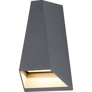 Lucande udendørs LED-væglampe Jendrik, højde 17 cm, antracit