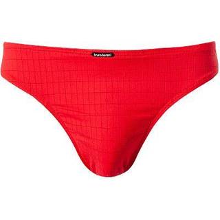 bruno banani Herren String rot Mikrofaser/Funktion unifarben
