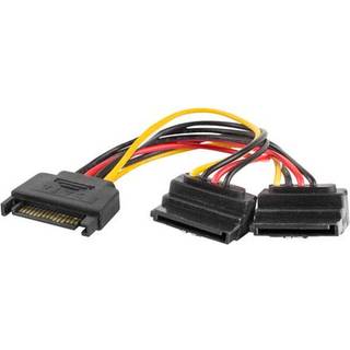 Lanberg 15-pin SATA (han) til 2x SATA (hun) Vinklet 15cm