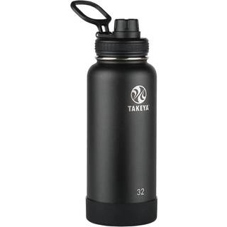 Takeya Actives 32 oz vakuumisoleret vandflaske med hældelåg – Mørkeblå, holder is i 24 timer / varm i 12 timer, lækagesikker, bred åbning