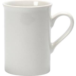 Elegant Hvidt Porcelænskrus - Sæt med 2 stk.