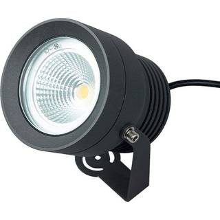 Irina udendørs LED-spot, jordspyd, stik, grå, metal