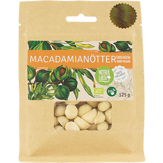 Mother Earth Macadamianødder Premium Raw & Øko, 125 g