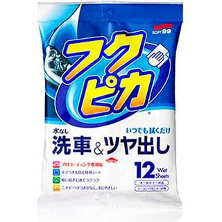 Vaxschampo servett Soft99 Fukupika Wash&Wax Wipes, 12 pcs