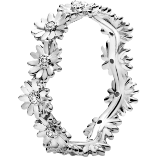 Pandora Sparkling Daisy Flower Crown Ring - Ring Size 50 - Silver