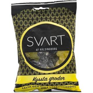 Svart Af Hälsingborg Salte & Sure Lakridsfrøer 150g