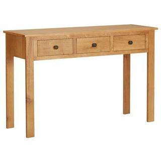 kosmetikbord 110x40x75 cm massivt egetræ