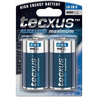 Tecxus Alkaline Maximum D/LR20 Batterier- 2 stk