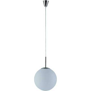 Lindby hængelampe Marike, Ø 30 cm, hvid, glas, kugle, E27